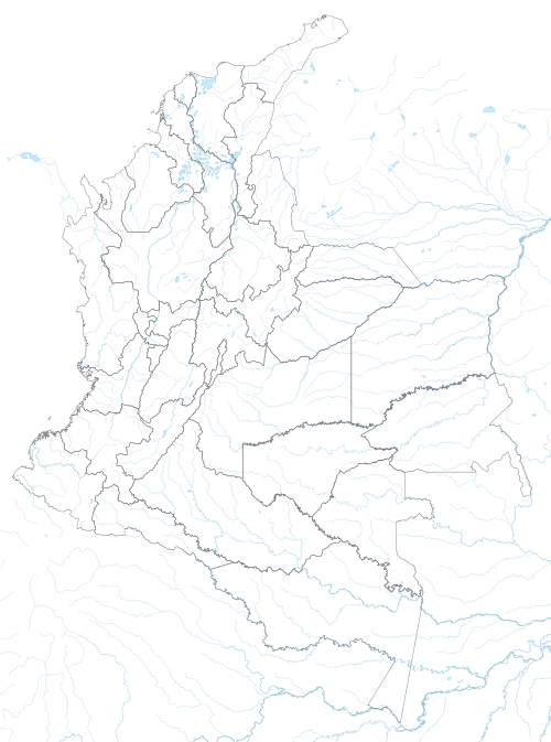 Mapa azul de Colombia